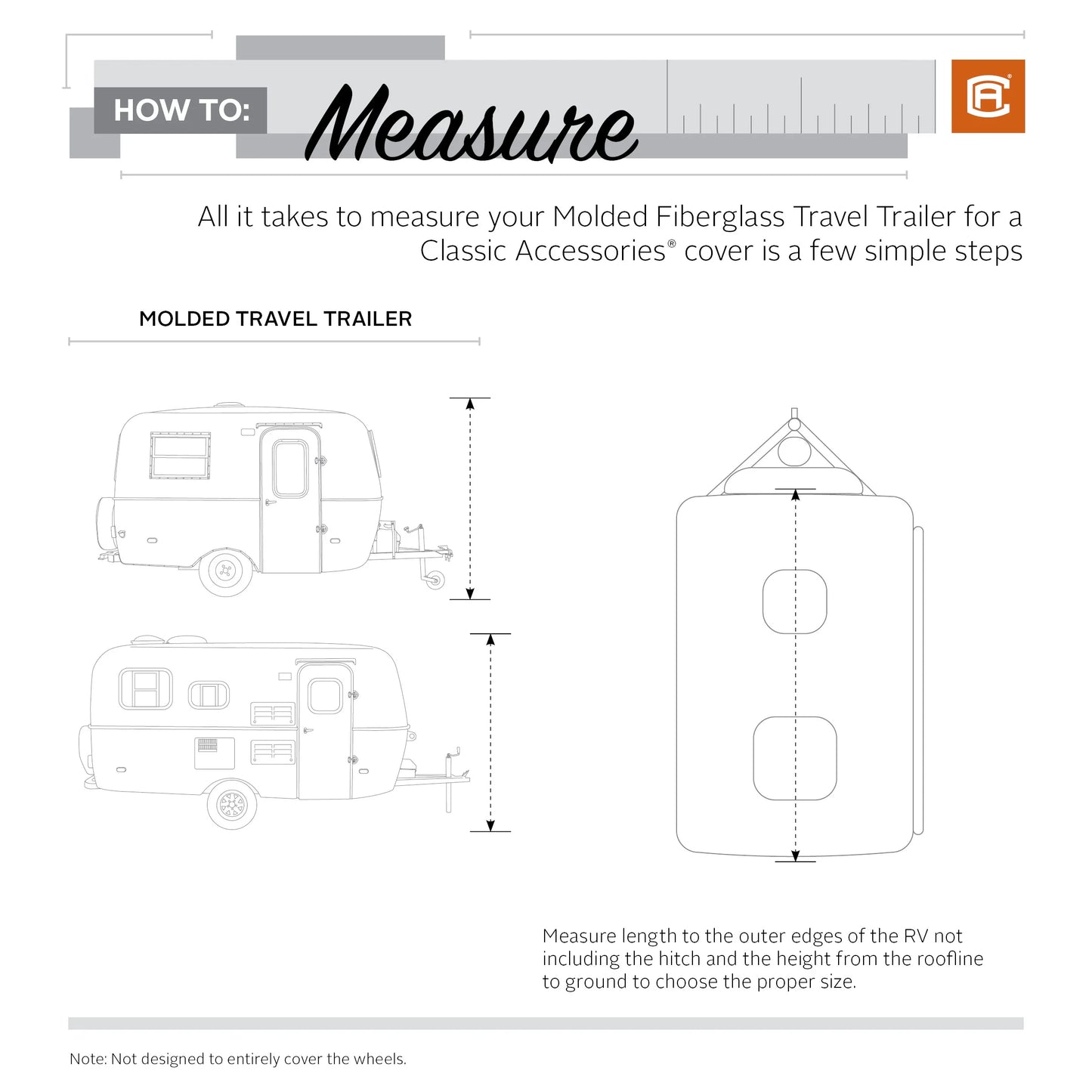 Overdrive Polypro 3 Molded Fiberglass Travel Trailer Cover, Fits 10-13' Trailers