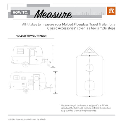 Overdrive Polypro 3 Molded Fiberglass Travel Trailer Cover, Fits 10-13' Trailers