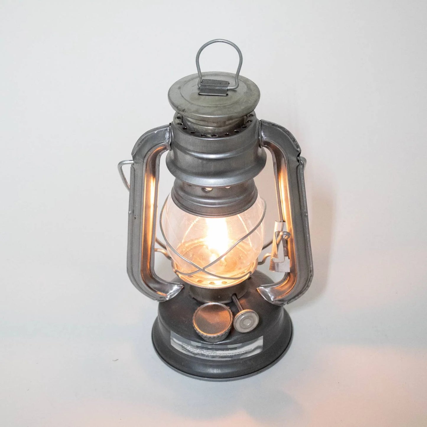 Rustico Kerosene Outdoor Lantern - 7.5 Inch Hurricane Lamp for Camping or Home Patio Use, Unpainted