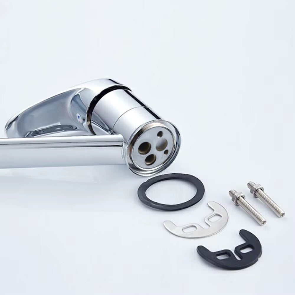 For Caravan Mixer Tap Chrome Plated Long Spout Non-Microswitched Motorhome Camper Boat Interior Parts Automobiles Parts