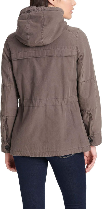 Women'S Lightweight Cotton Military Jacket (Standard & plus Sizes)