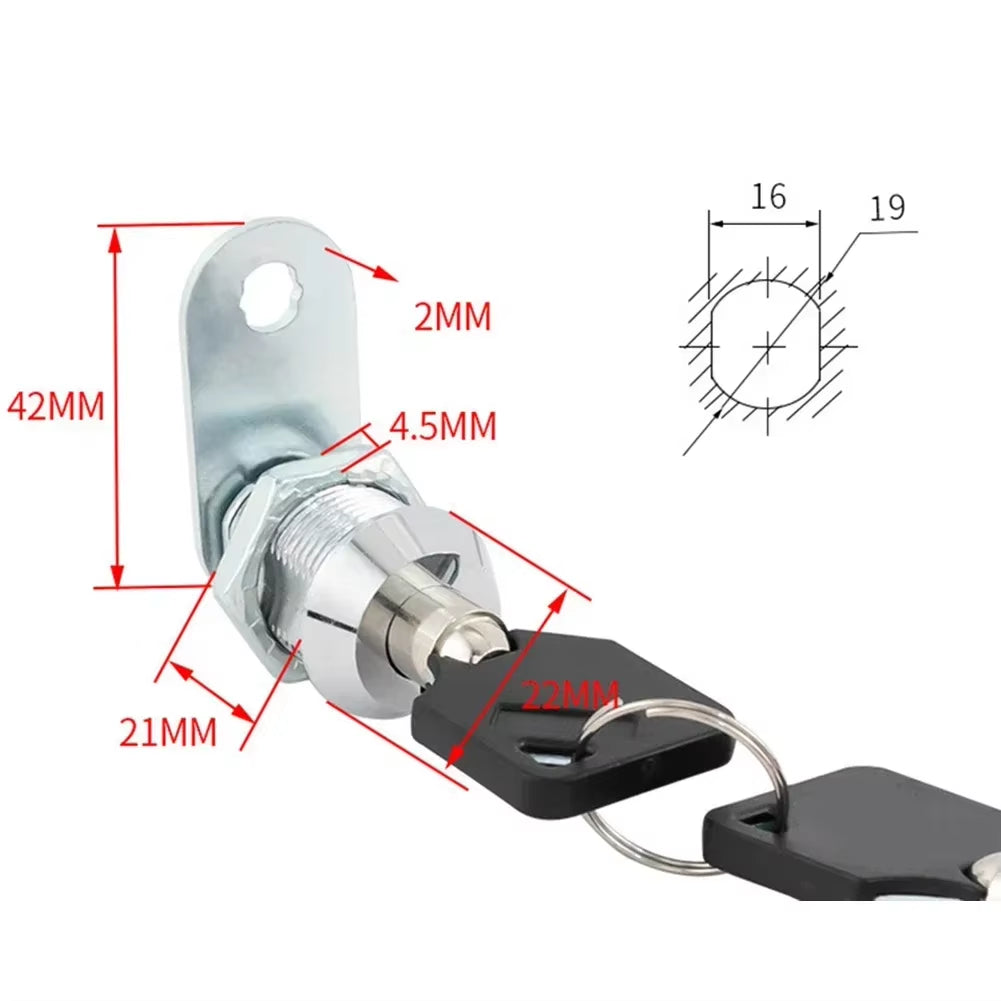 4Pcs/Kit 21Mm Key Alike RV Compartment Door Cam Locks for Camper Trailer Motorhome Replacement Automobiles Parts