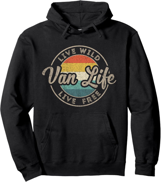 Van Life Clothing Retro Vintage Van Dwellers Vanlife Nomads Pullover Hoodie