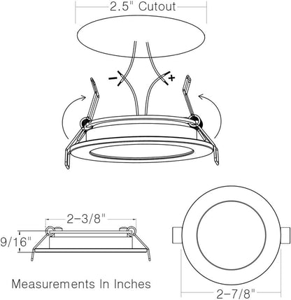 DC 12V LED Ceiling Light Rvs Boat Van Recessed Puck Light, Super Slim Flush Mount Downlights for Caravan Camper Travel Trailer Motorhome Yachts Interior Lighting, 3W 4 Pack (Warm White)