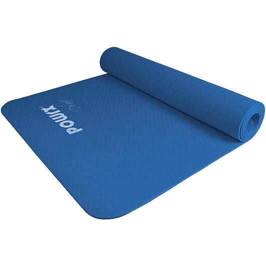 Powrx Yoga Mat Tpe with Bag Excersize Mat for Workout Non-Slip Large Yoga Mat