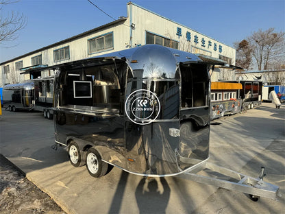 Food Trailer Mobile Kitchen Customize Airstream Coffee Snack Carts Fully Equipment Fast Food Trucks For Sale