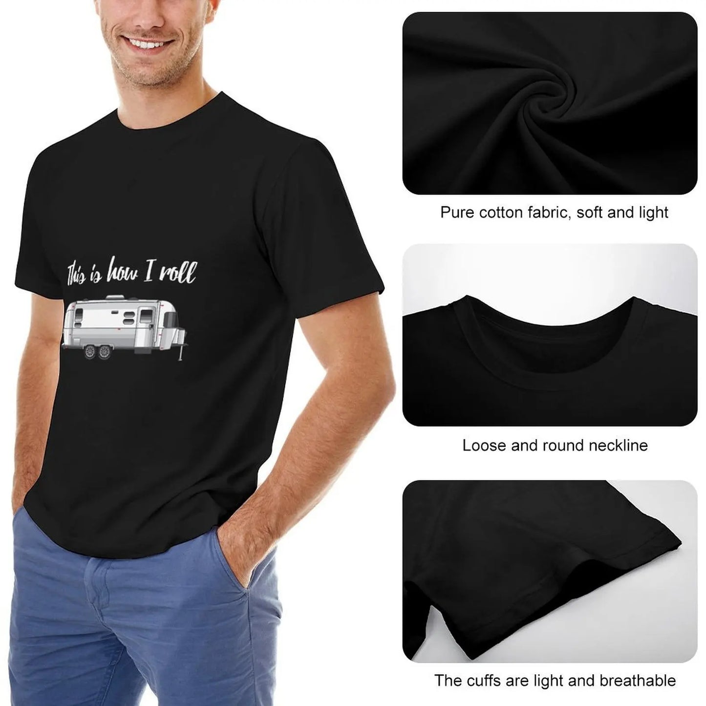 Airstream Camping Essentials Tee T-Shirt anime tshirt Blouse designer shirts plain black t shirts men