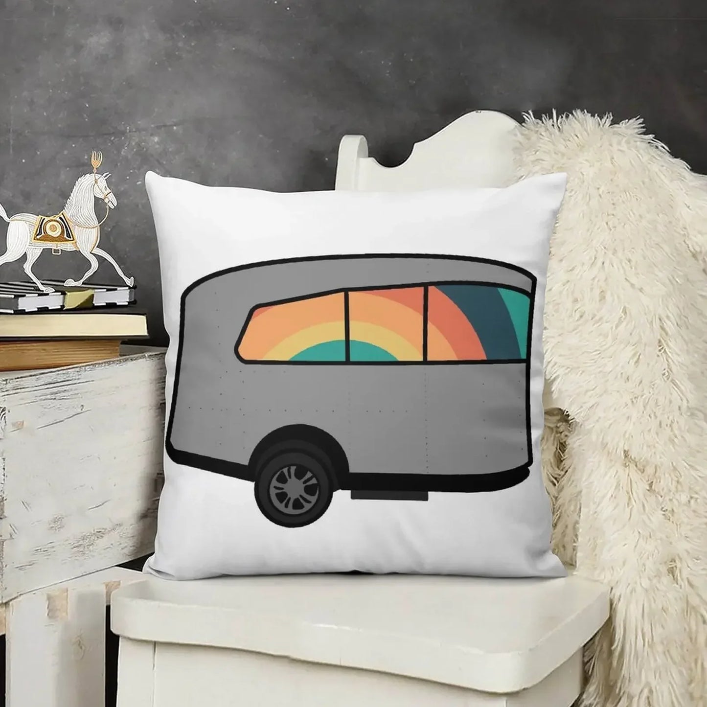 Airstream Basecamp Dreamin’ Throw Pillow Sofa Cushions Covers Sofa Covers For Living Room pillow