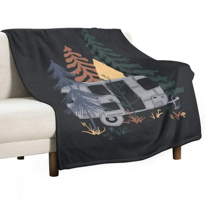 Wild Airstream... Throw Blanket Decoratives Hairy Heavy Sofa Throw Blankets