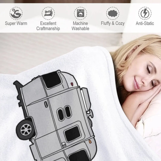 Small airstream camper rv trendy cute aesthetic Throw Blanket Warm Sofa anime Nap Blankets