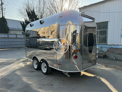 Food Trailer Mobile Kitchen Customize Airstream Coffee Snack Carts Fully Equipment Fast Food Trucks For Sale