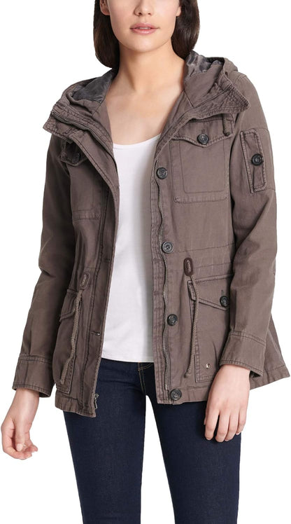 Women'S Lightweight Cotton Military Jacket (Standard & plus Sizes)