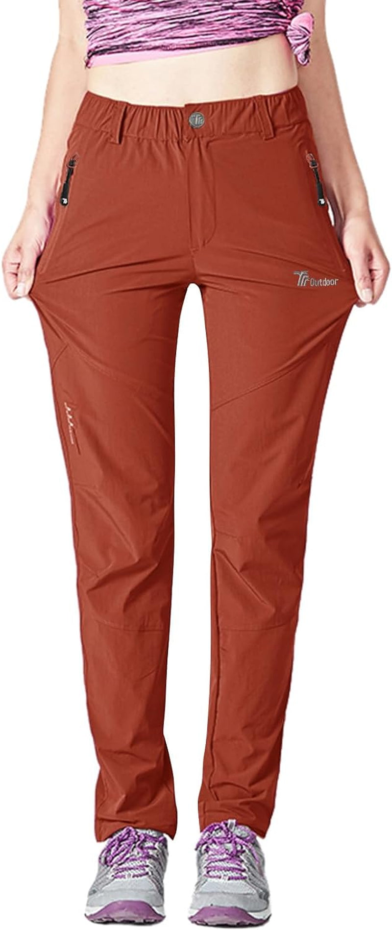 Women'S Outdoor Hiking Pants Lightweight Quick Dry Water Resistant Travel Fishing Pants with Pockets