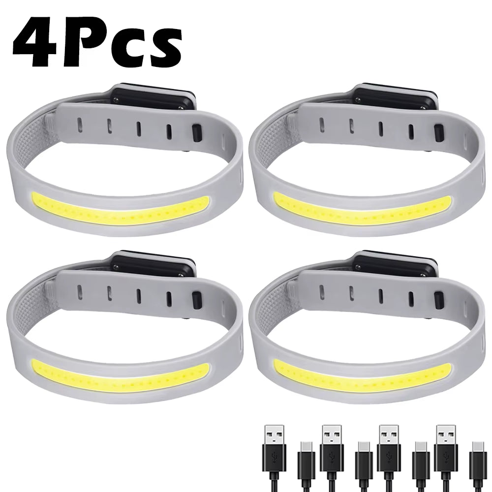 Night Running Armband LED Light Outdoor Sport USB Rechargeable Flashing Light Safe Belt Arm Leg Warning Wristband Cycling Light