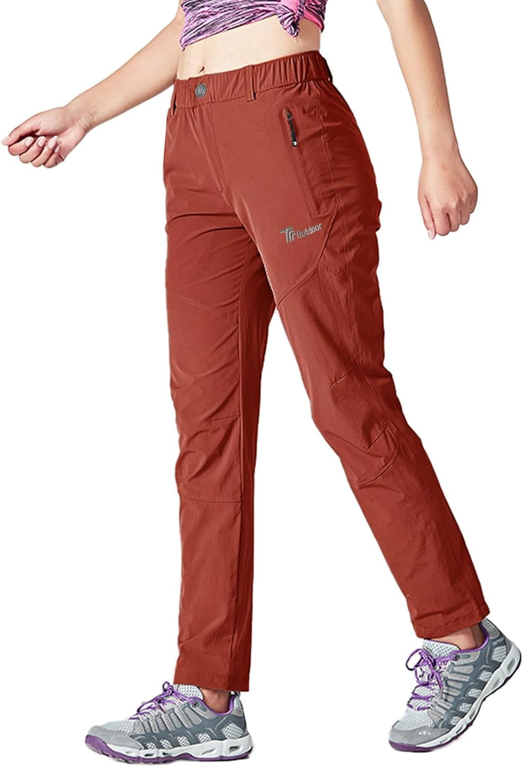 Women'S Outdoor Hiking Pants Lightweight Quick Dry Water Resistant Travel Fishing Pants with Pockets