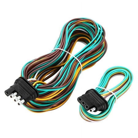 25Ft Trailer Wiring,Trailer Wiring Harness Extension,4 Pin Trailer Connector,Trailer Wire,18 AWG Trailer Wire