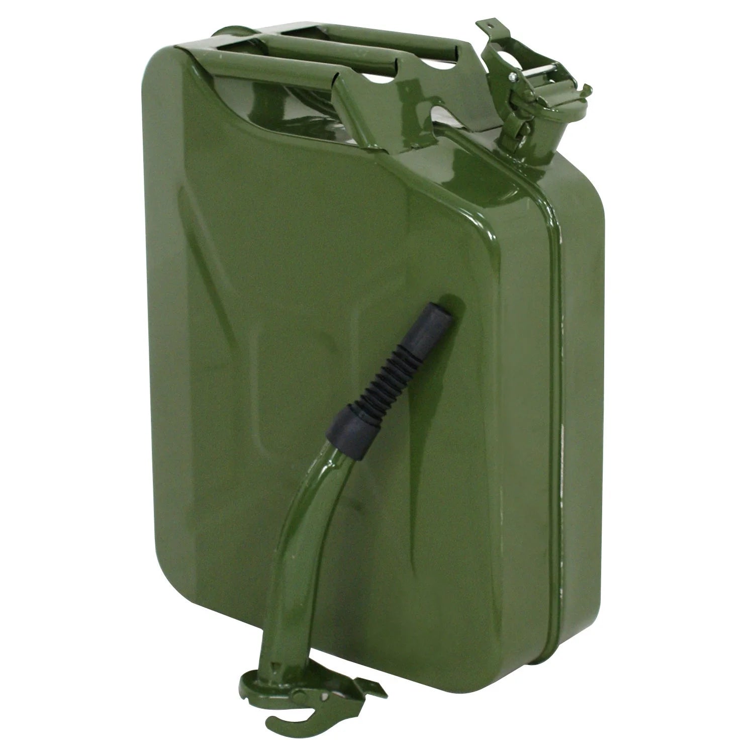 D02-1214 5 Gallon Gasoline Emergency Fuel Container Steel, Green