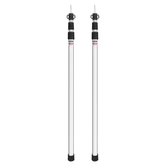 Set of 2 Aluminum Adjustable Camping Tarp Poles 90" Telescoping Portable Lightweight Tent Poles for Shelter Canopy Awning